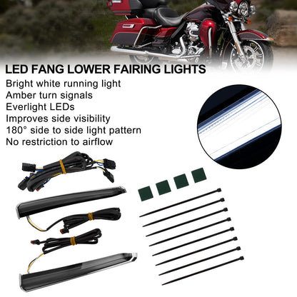 14-23 Touring Road Glide 45801 LED Fang Lower Fairing Lights for