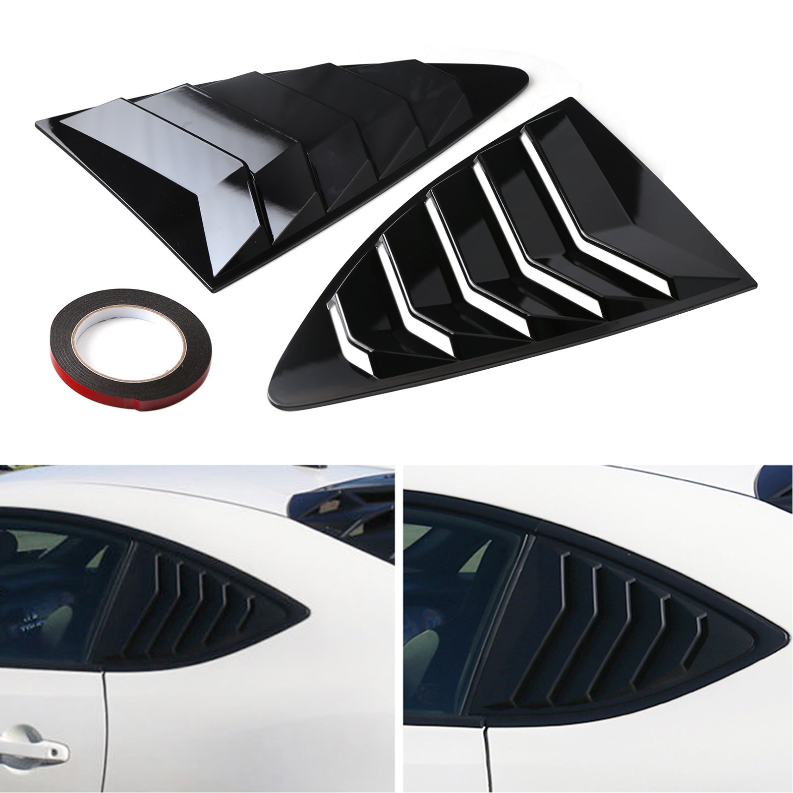 2013-2018 Scion FRS BRZ Toyota 86 GT86 Gloss Black Side Window Louver