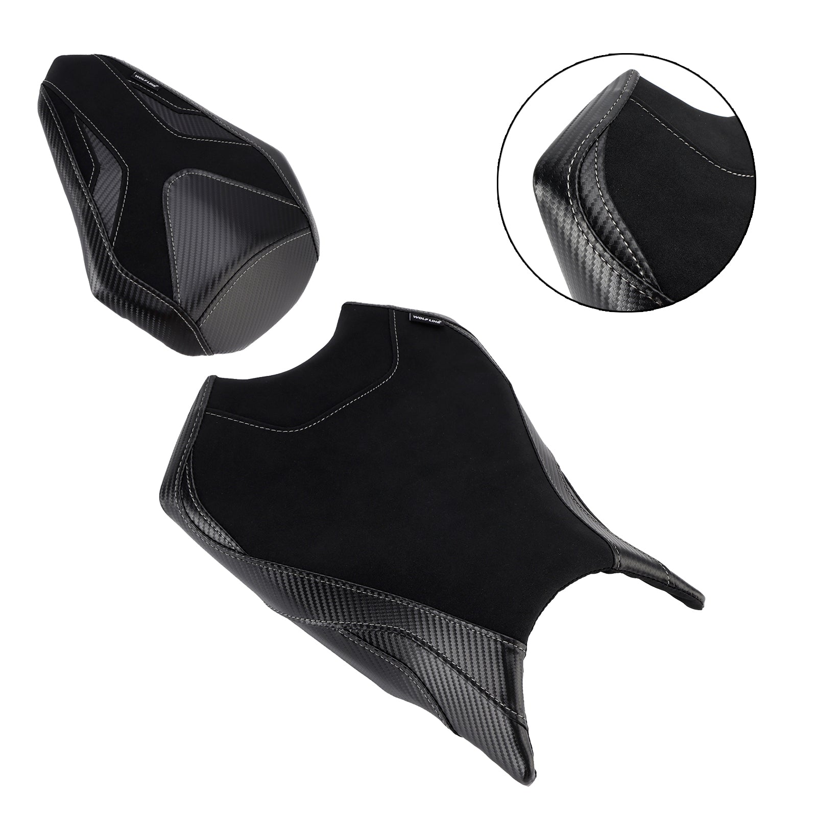 2017-2024 2023 For Honda Cbr250Rr Front&Rear Raider Passenger Cushion Kit Black