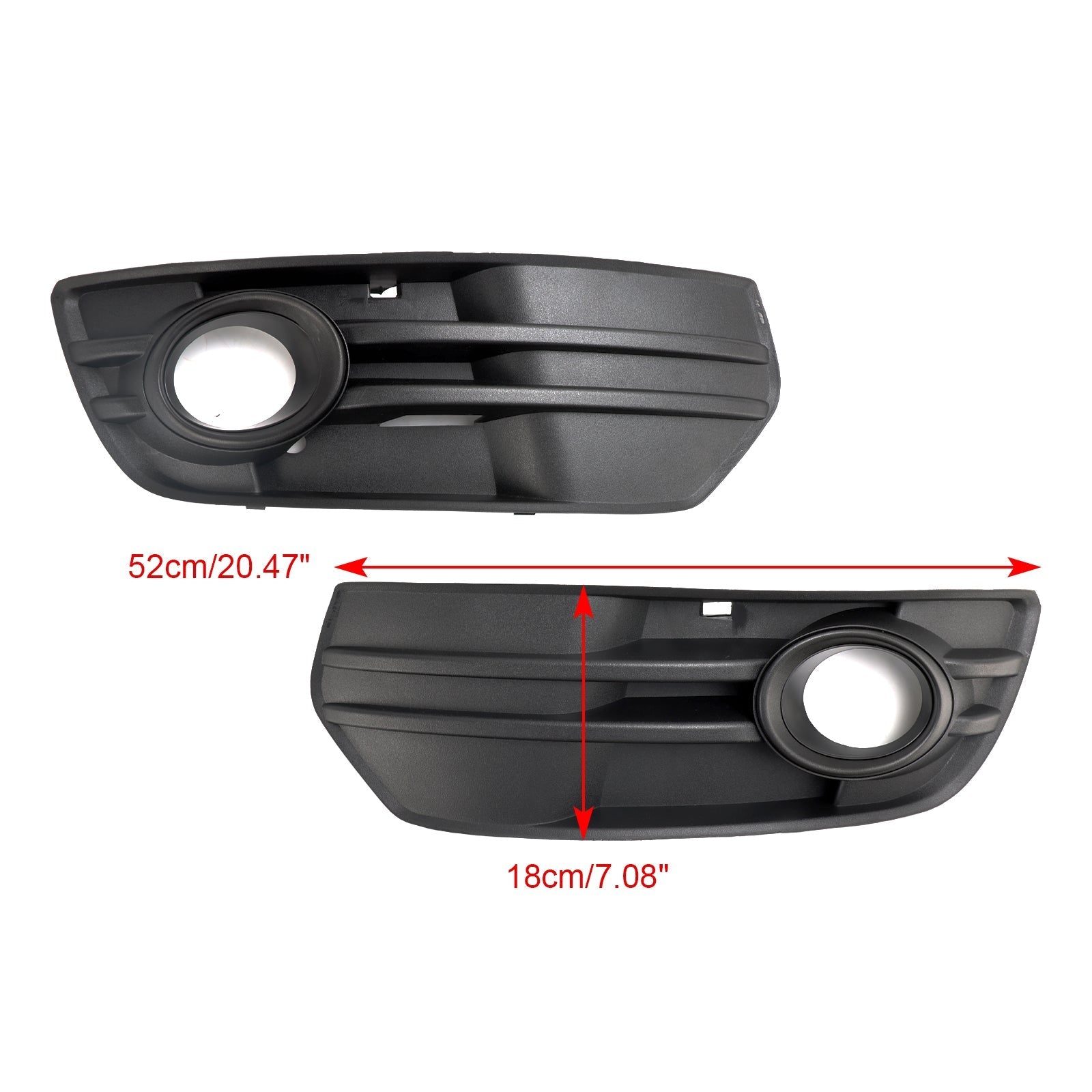 2009-2012 Audi Q5 2PCS Front Bumper Grill Fog Light Lamp Covers Trim Generic