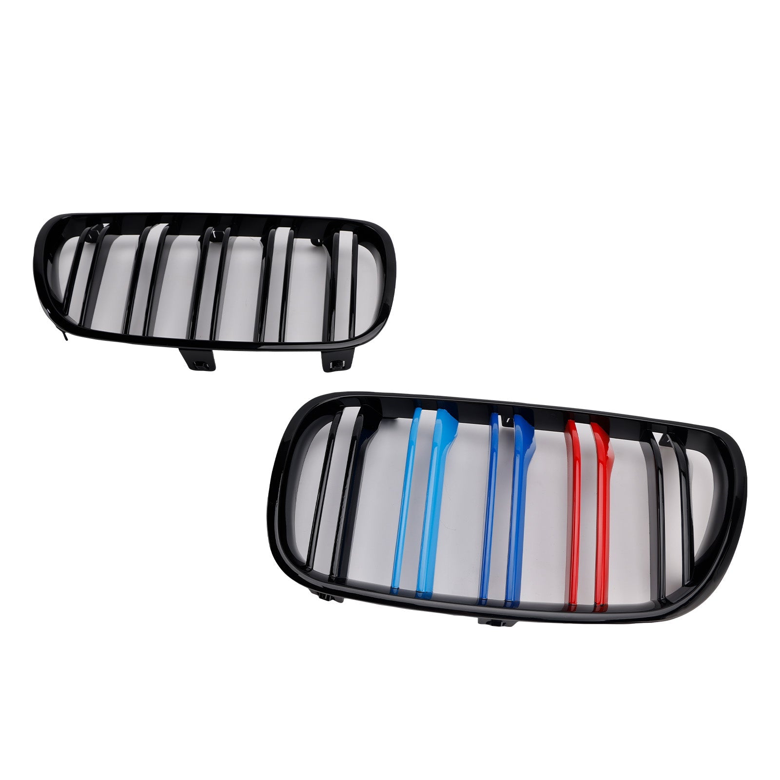 2PCS Gloss Black Front Bumper Grille Grill Fit BMW X3 E83 2007-2010 LCI