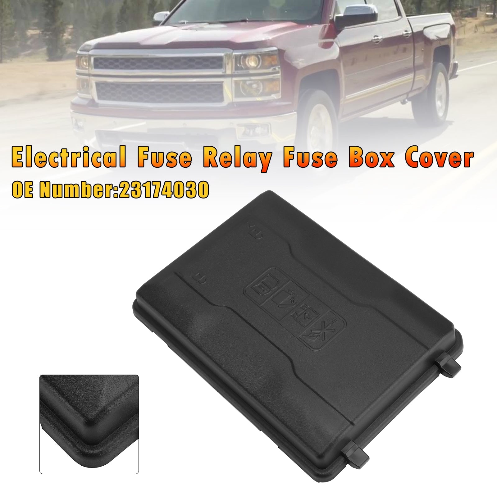Electrical Fuse Relay Fuse Box Cover 23174030 For Chevy Sierra Silverado 2014-2019