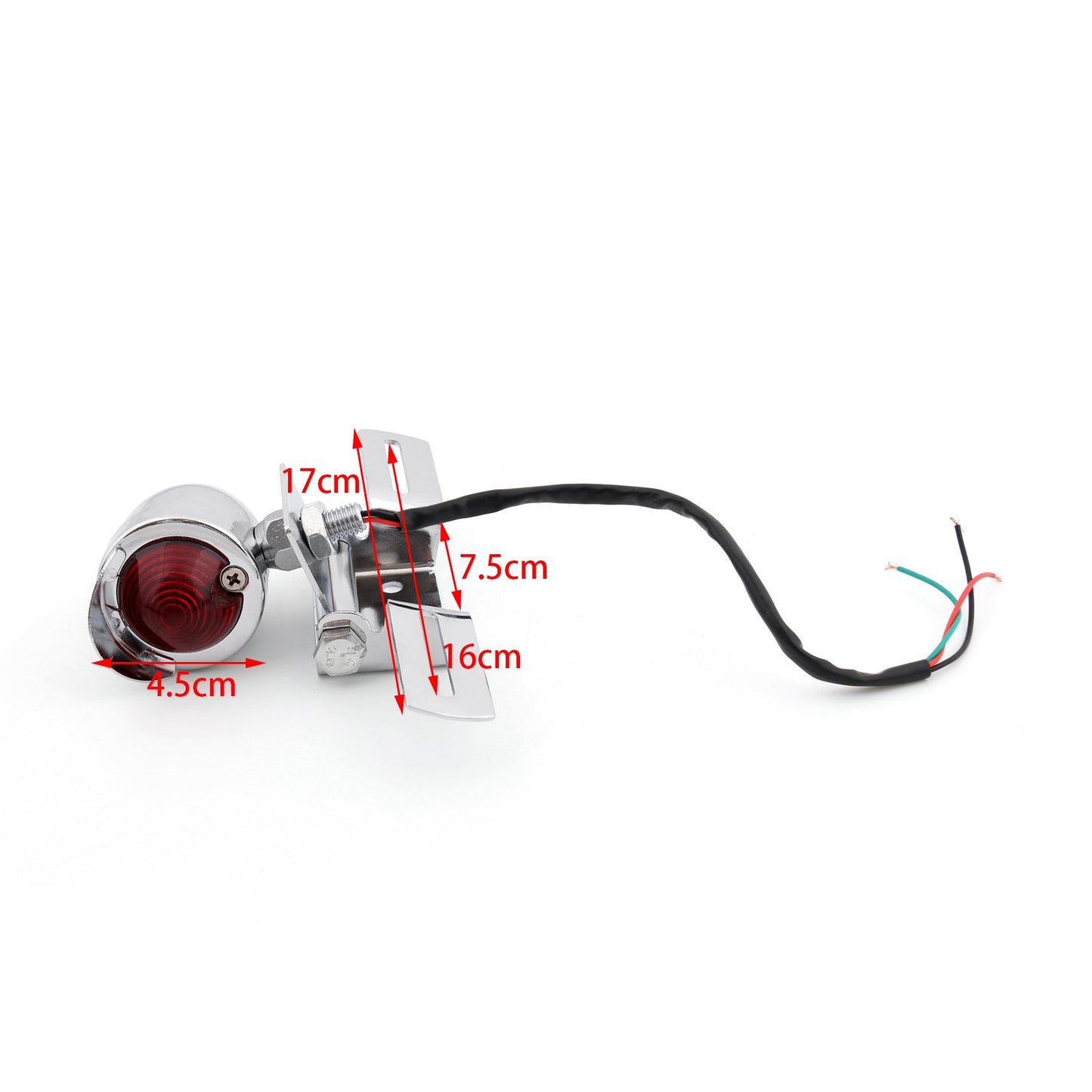 Brake Stop Rear Taillight Indicator Signal Lamp Universal Chrome