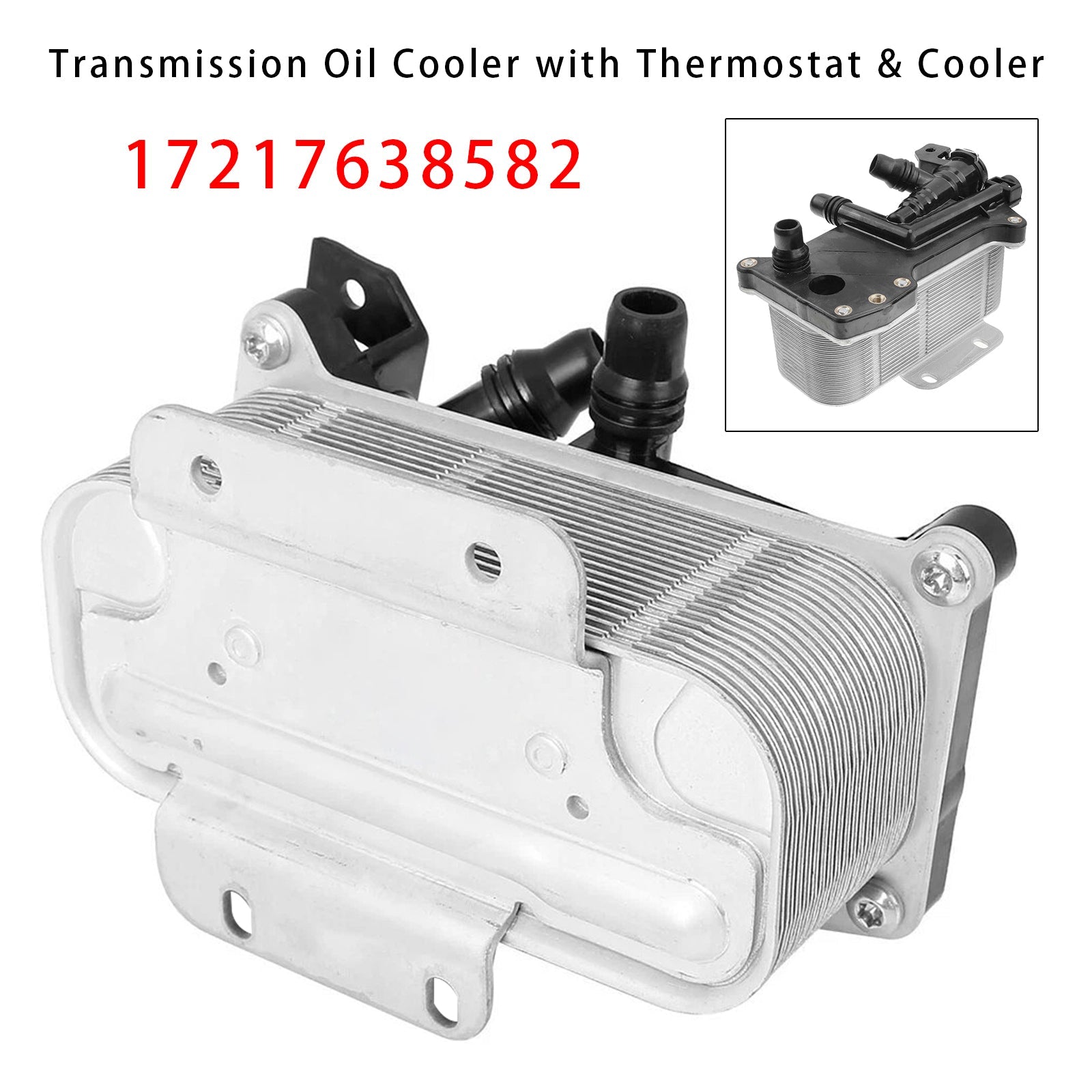 For BMW F10 Series 528i 2012-2016 L4 2.0L Transmission Oil Cooler with Thermostat 17217638582
