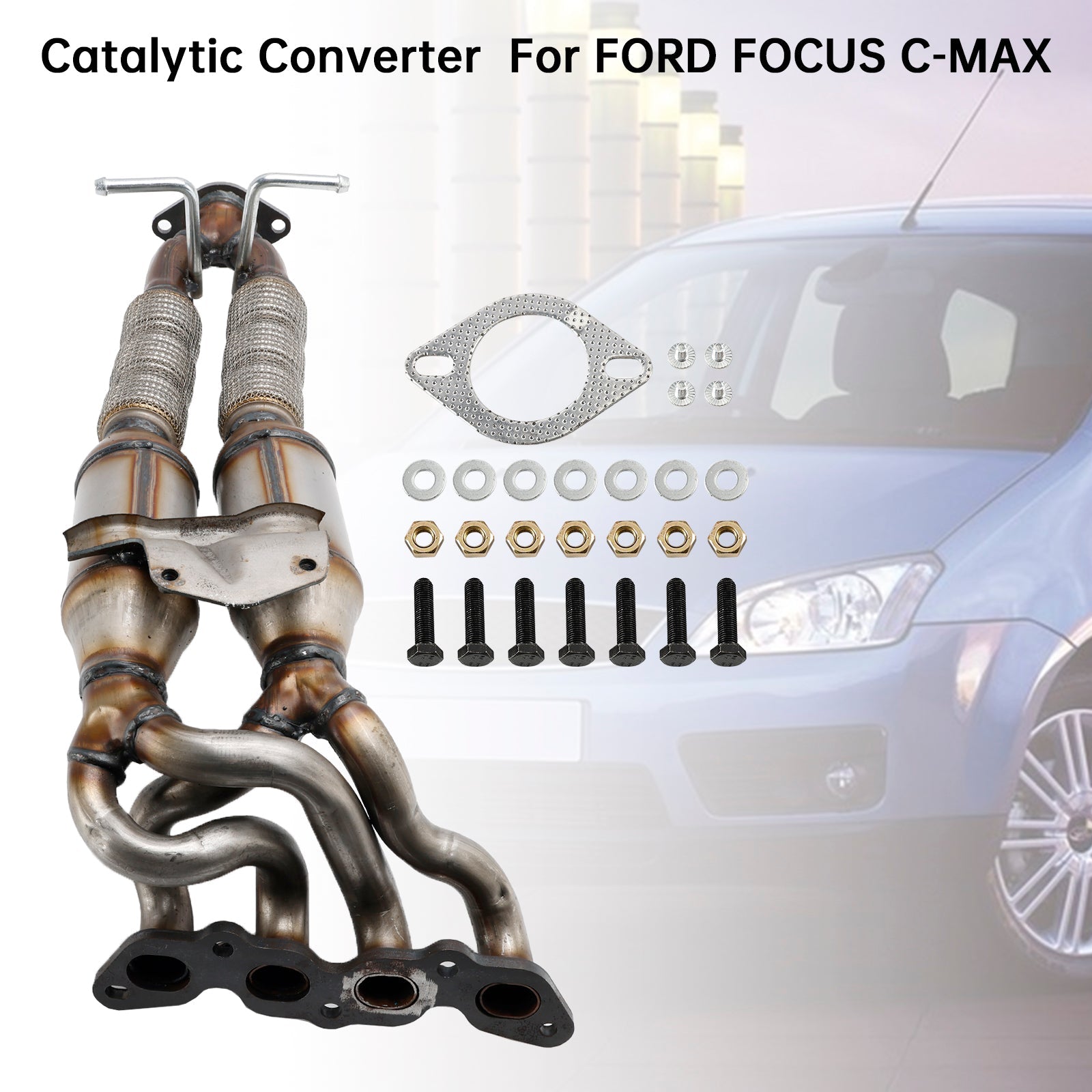 03/2007-07/2012 FORD MONDEO IV Saloon (BA7) 1.6 Ti Saloon Petrol Catalytic Converter Type Approved + Fitting Kit 1319161 1326272