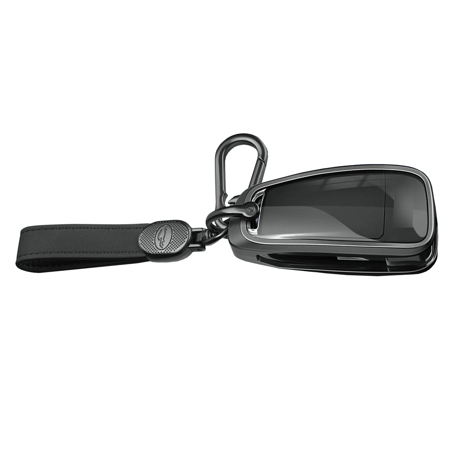 Aluminum Alloy TPU Silvery Car Key Case Cover With Buckle For Audi a6l a4l a3