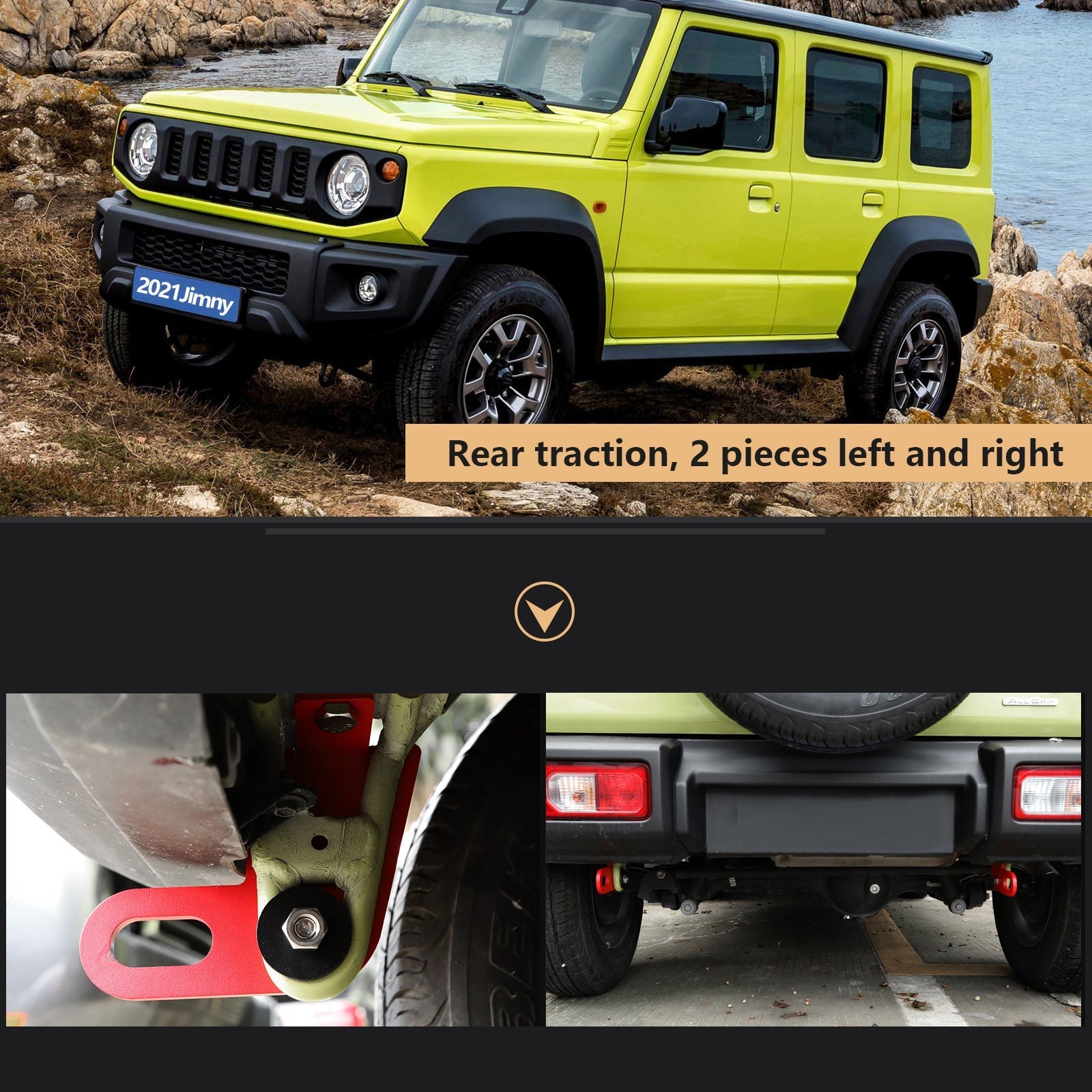 Suzuki Jimny JB64W JB74 2019-2021 2PCS Rear Left & Right Trailer Hitch