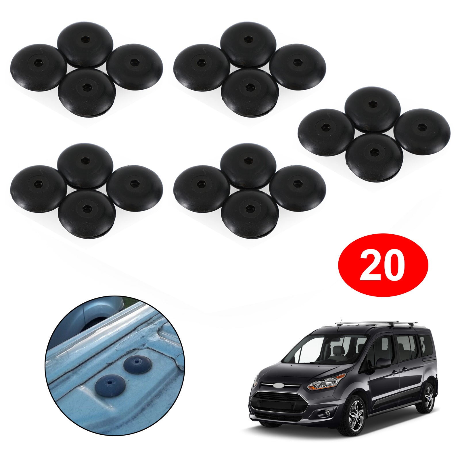 2012-2021 Ford Transit Custom 20PCS Roof Rack Hole Bolt Screw W/ Seal Gasket