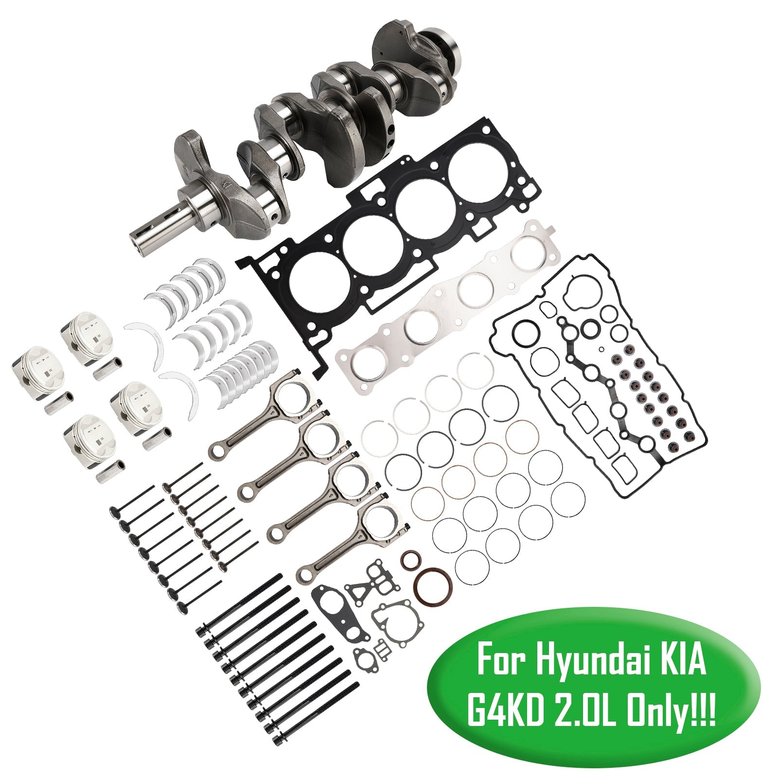 2005-2010 Hyundai Sonata G4KD 2.0L Engine Overhaul Rebuild Kit Crankshaft Connecting Rods 23111-2G010