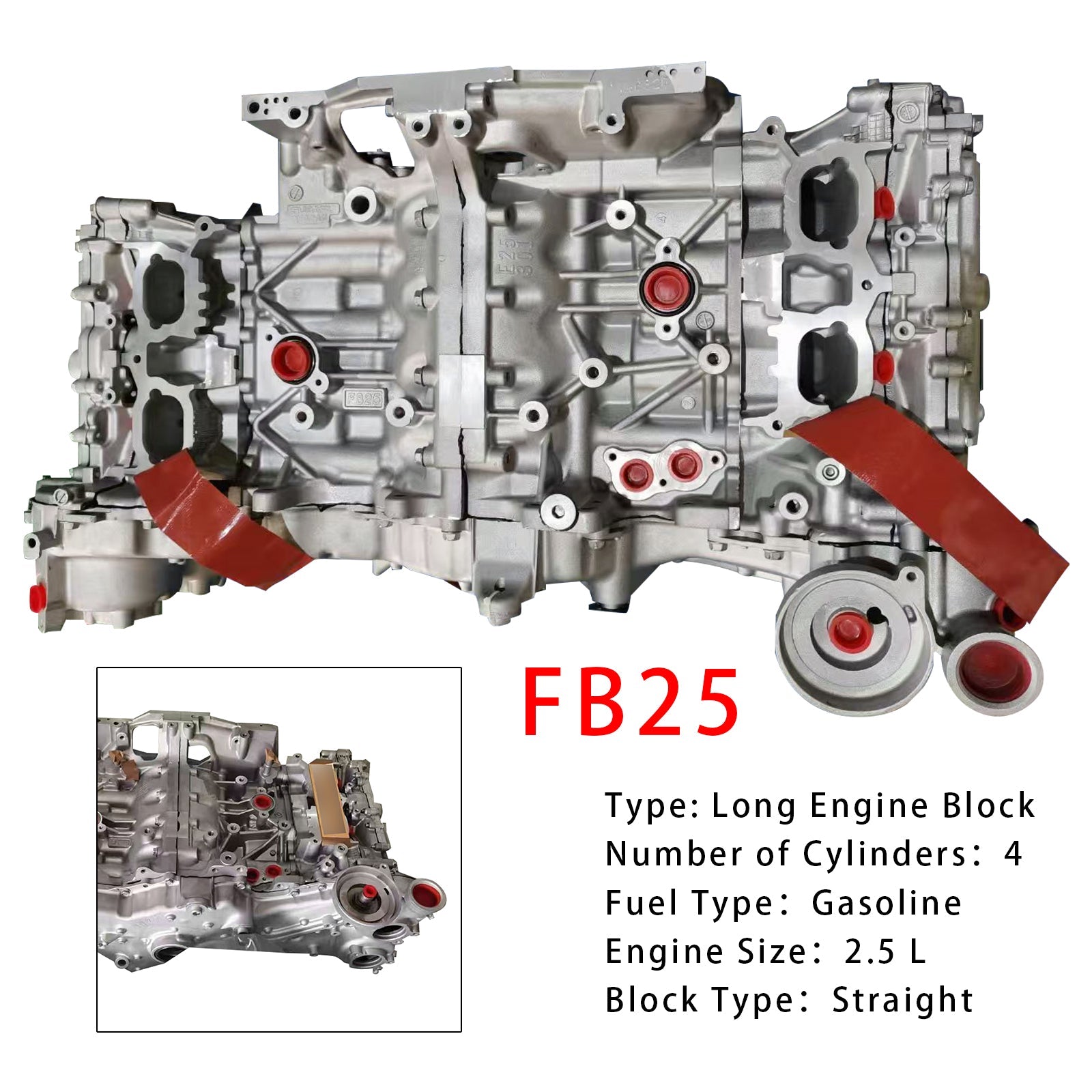 2012-2018 Subaru Forester 2.5L Engine Assembly Long Engine Block FB25