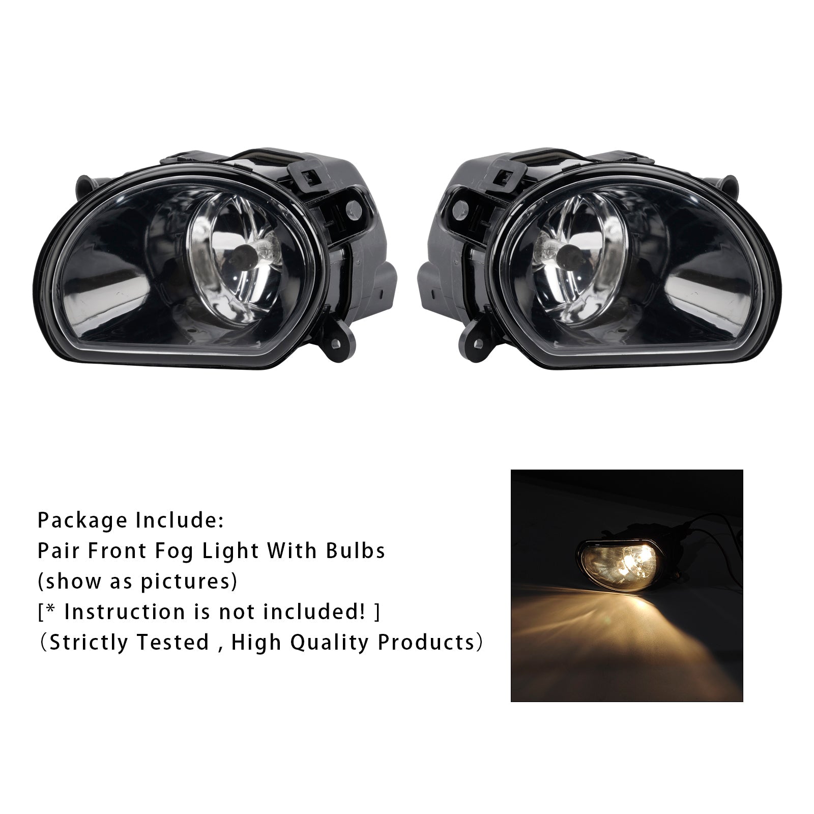 2004-2007 Audi A8 D3 Pair Side Front Bumper Fog Light 4E0941700A