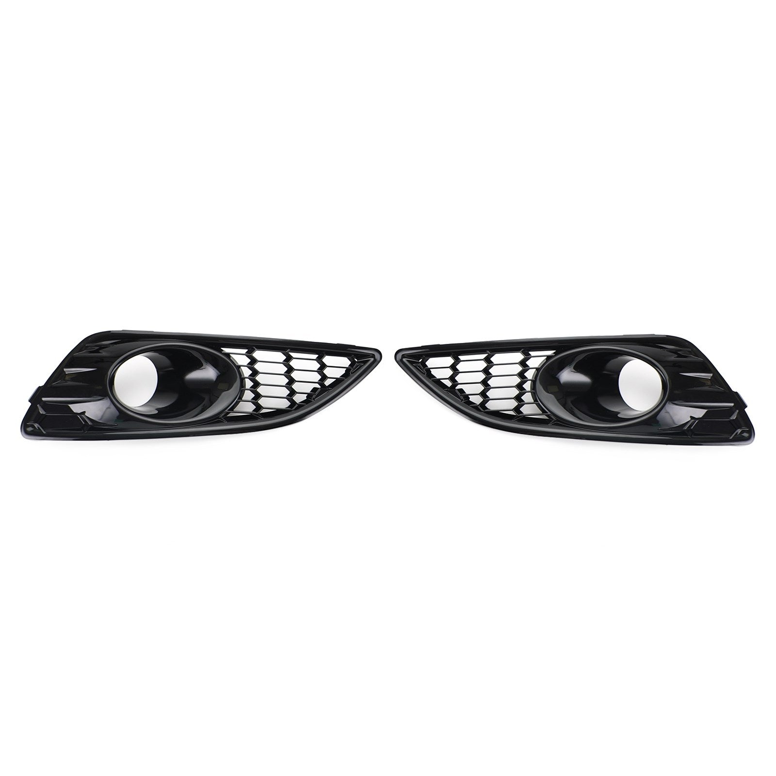 2013-2017 Ford Fiesta Pair Grille Gloss Black Front Fog Light Lamp Cover Generic