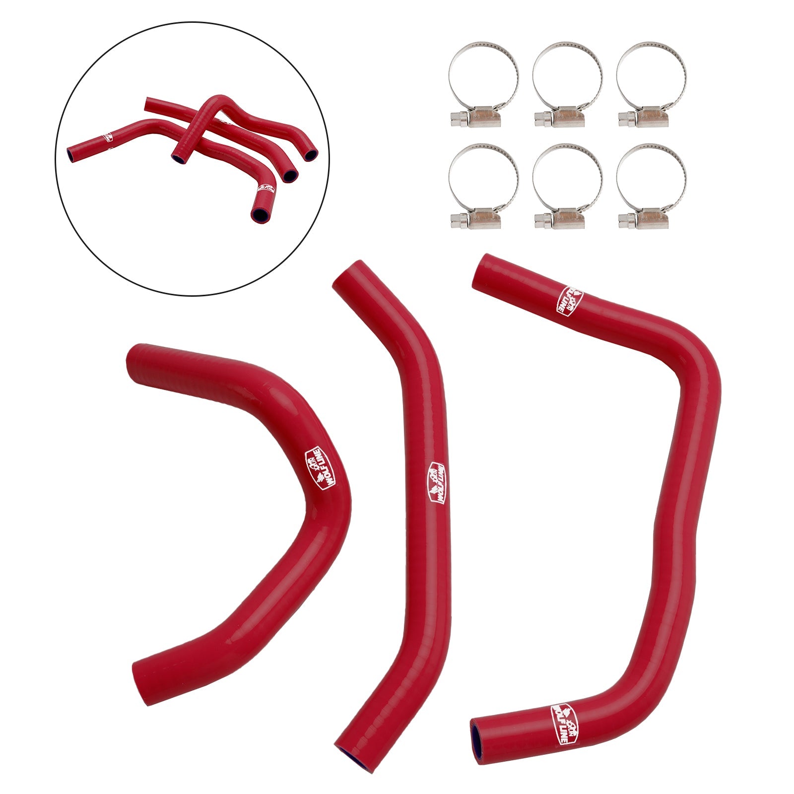2023-2024 Kawasaki ZX4R ZX-4RR Silicone Radiator coolant Hose kit