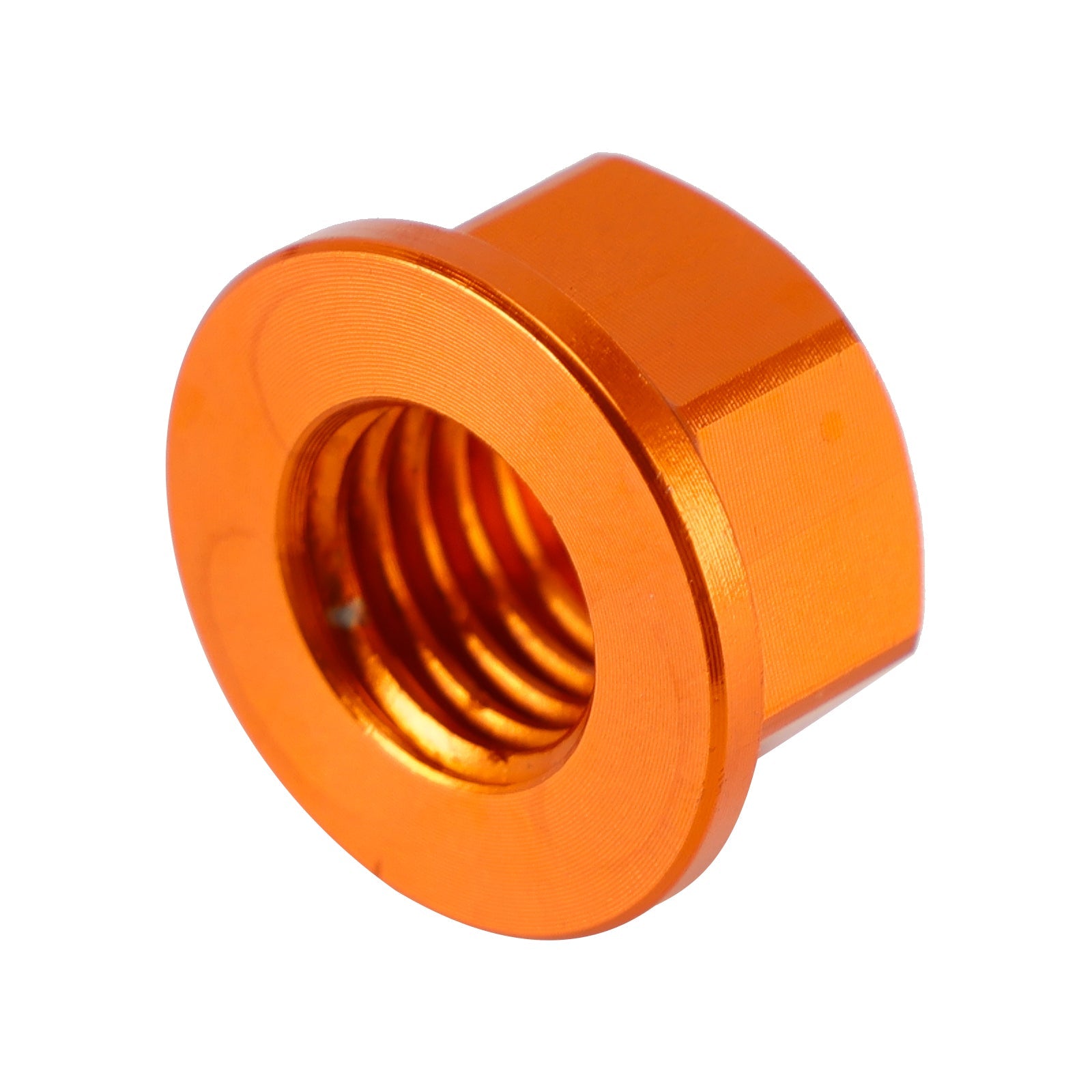 6 Pack Aluminum Rear Sprocket Flange Nuts M10X1.5mm Orange For Motorcycle Bike