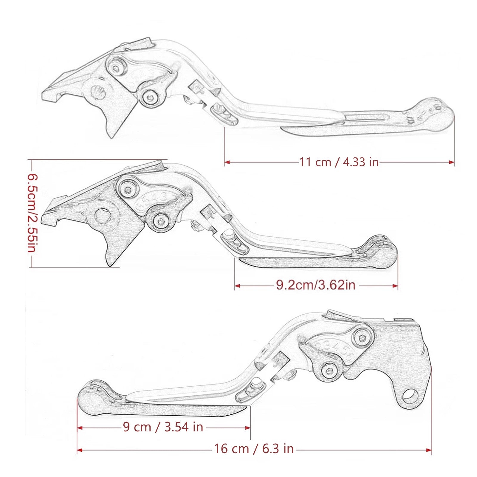 2023-2025 YAMAHA XMAX 300 Adjustable Clutch Brake Lever