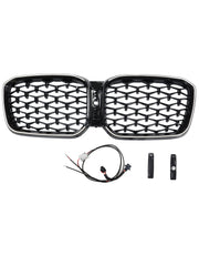 2022-2025 BMW X3 G01 X4 G02 Diamond Glossy Black Front Bumper Kidney Grille