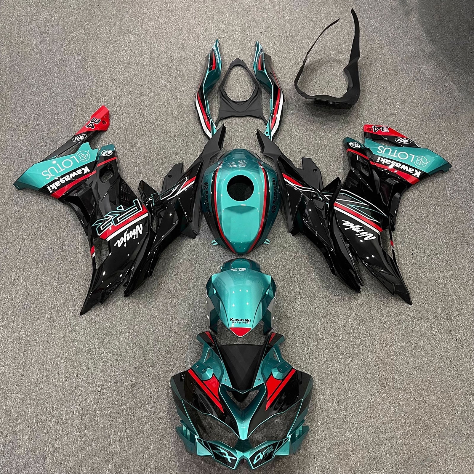 2019-2025 Kawasaki Ninja ZX-25R Amotopart Injection Fairing Kit Bodywork ABS #104