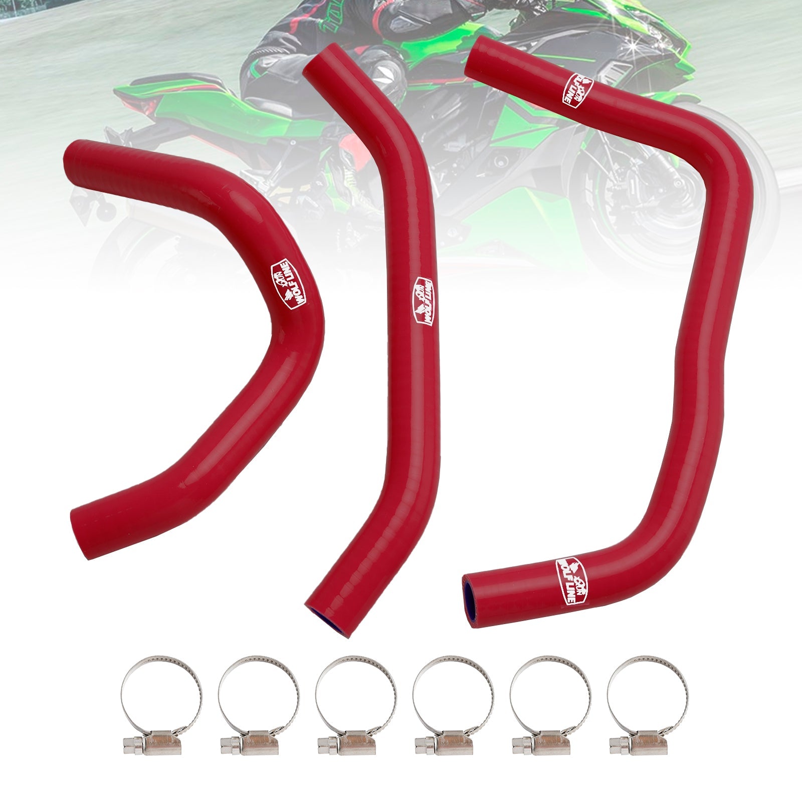 2023-2024 Kawasaki ZX4R ZX-4RR Silicone Radiator coolant Hose kit