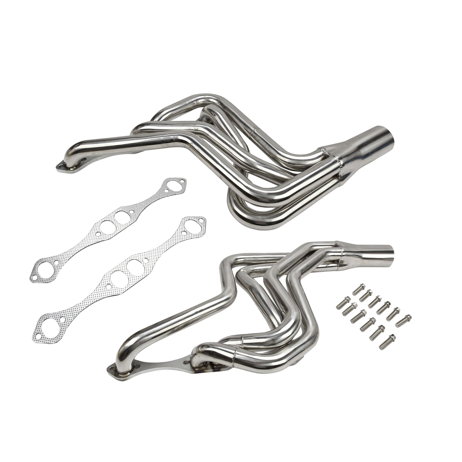 Stainless Steel Exhaust Manifold Header 267-400 fit Chevy SBC V8 1970-1987