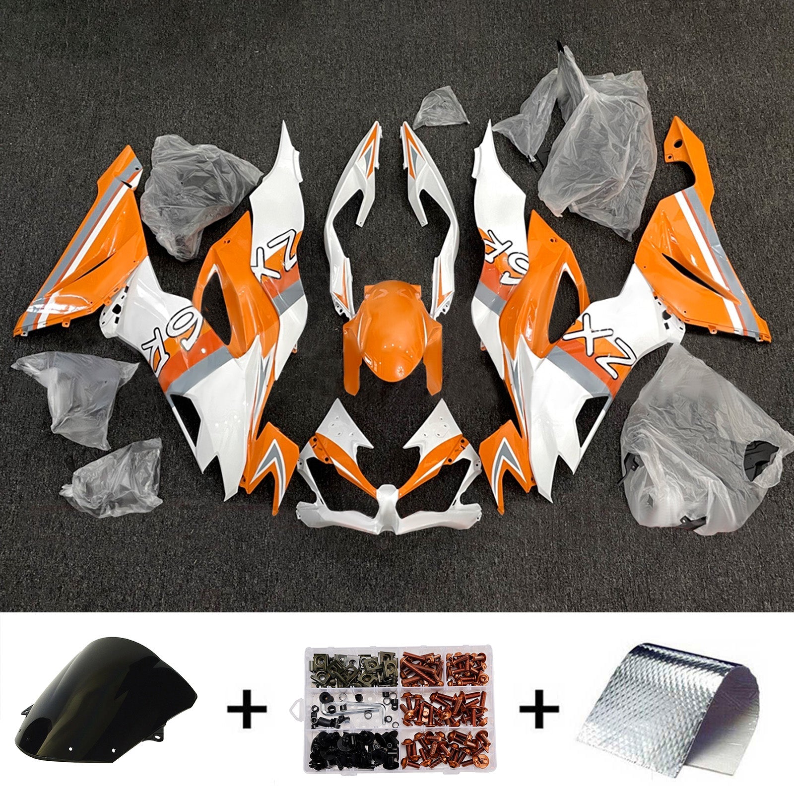 Injection Fairing Kit Bodywork Plastic ABS fit For Kawasaki ZX6R 2019-2023