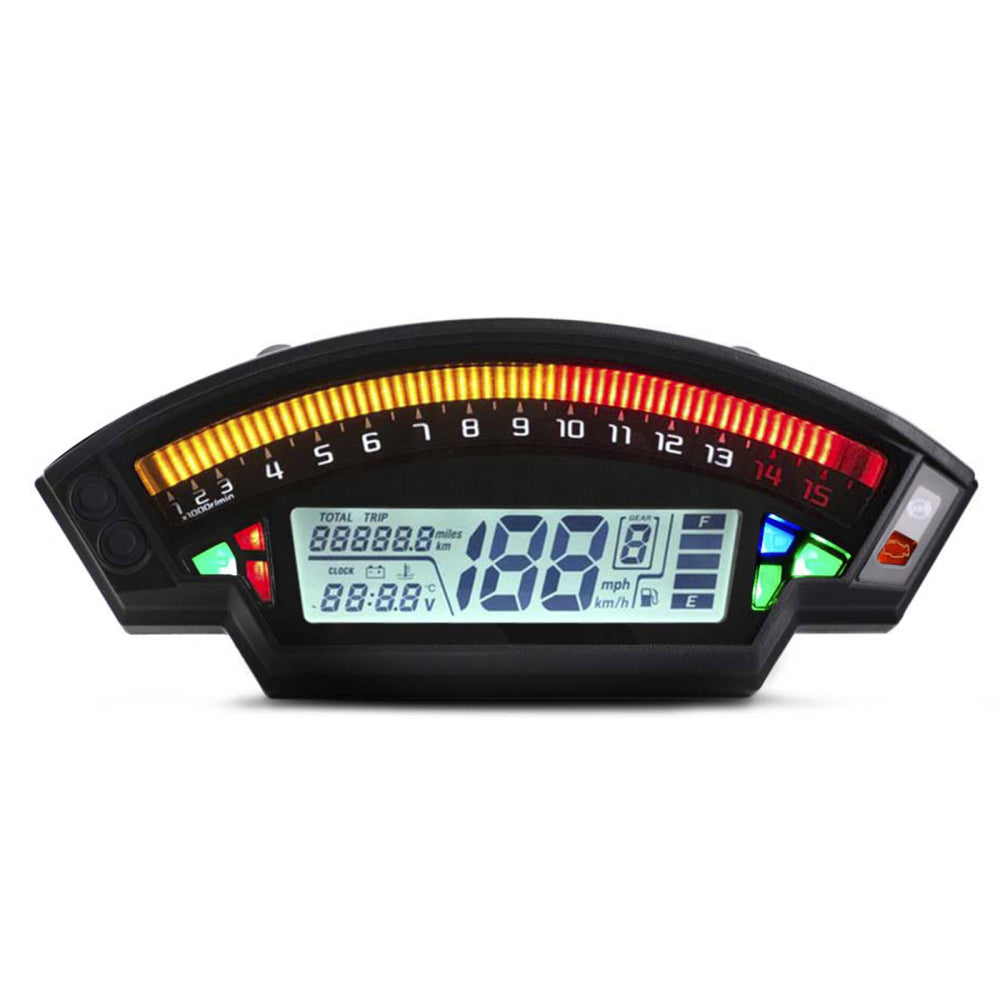 Motorcycle Lcd Rpm Digital Display Odometer Speedometer Gauge Meter Backlight Generic