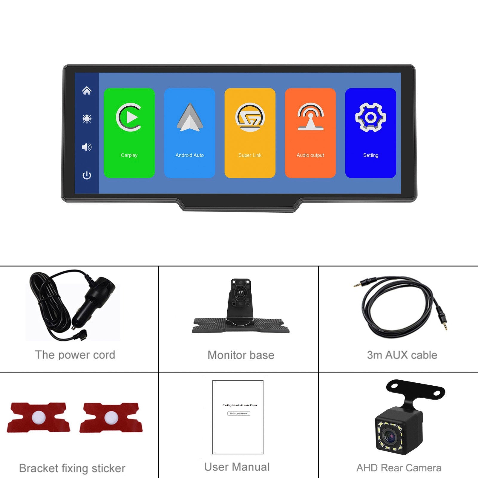10.77 HD Display Car Navigation System CarPlay all-in-one Machine 12 LED Camera
