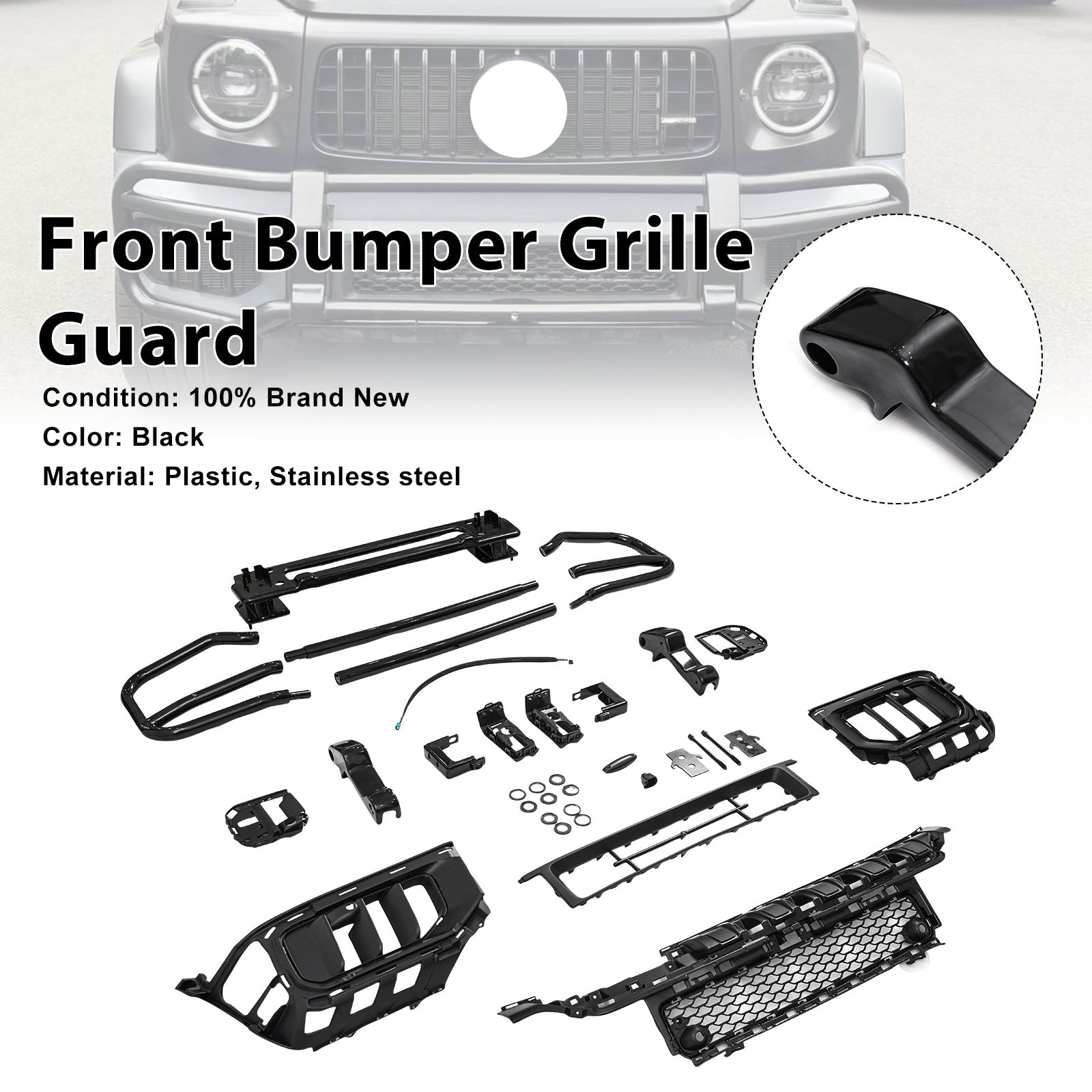 Bull Bar Front Bumper Grille Guard Fit Mercedes Benz G Class W465 2025+