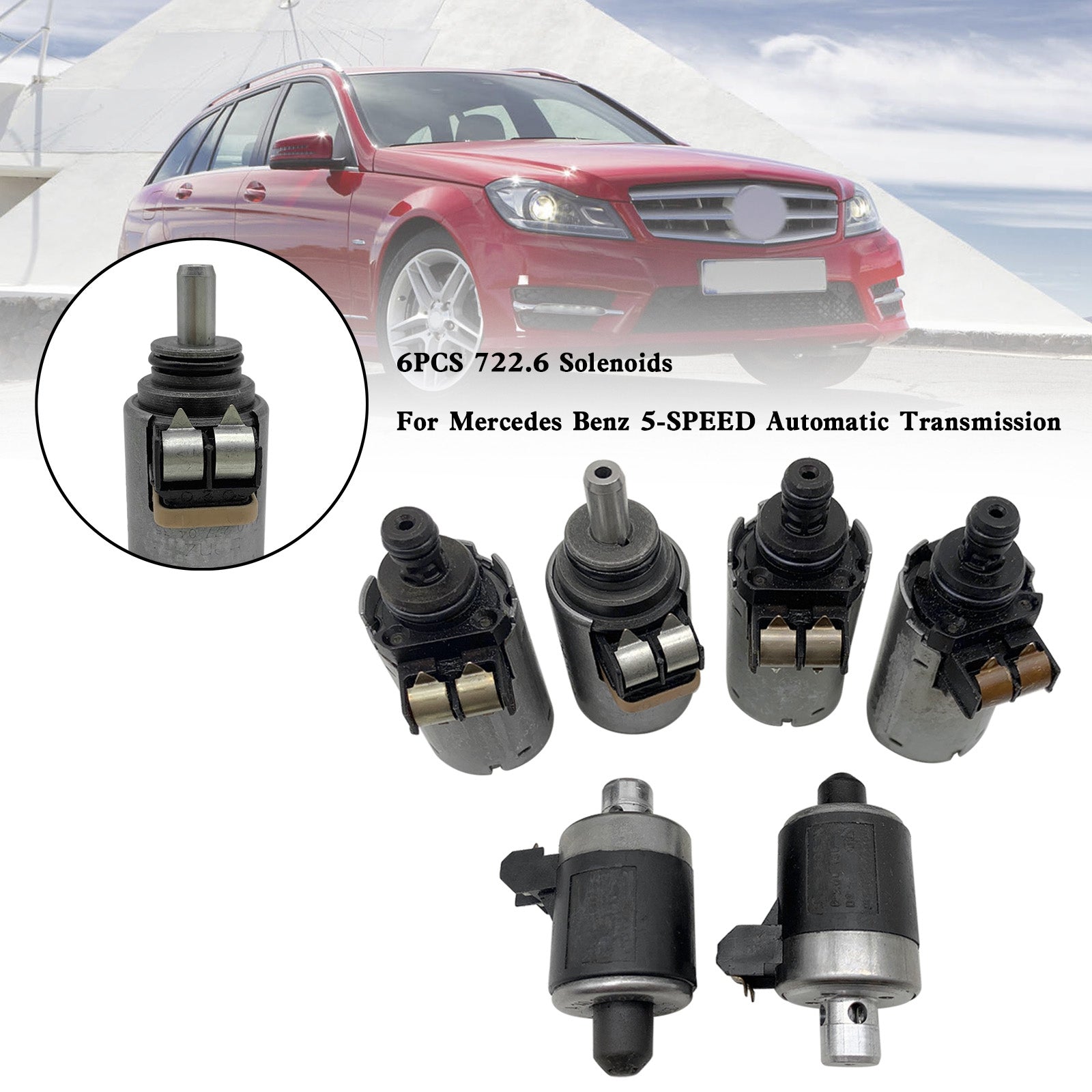 1998??000 MERCEDES BENZ C43 AMG 6PCS 722.6 Solenoids 5-SPEED Automatic Transmission