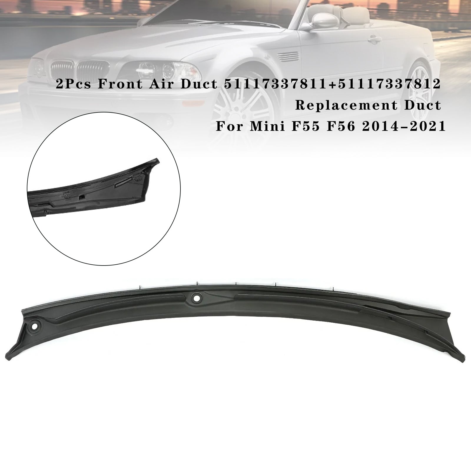 2000 BMW 323Ci Lower Motor Cowl Cover-Windshield Wiper Grille 51718208483