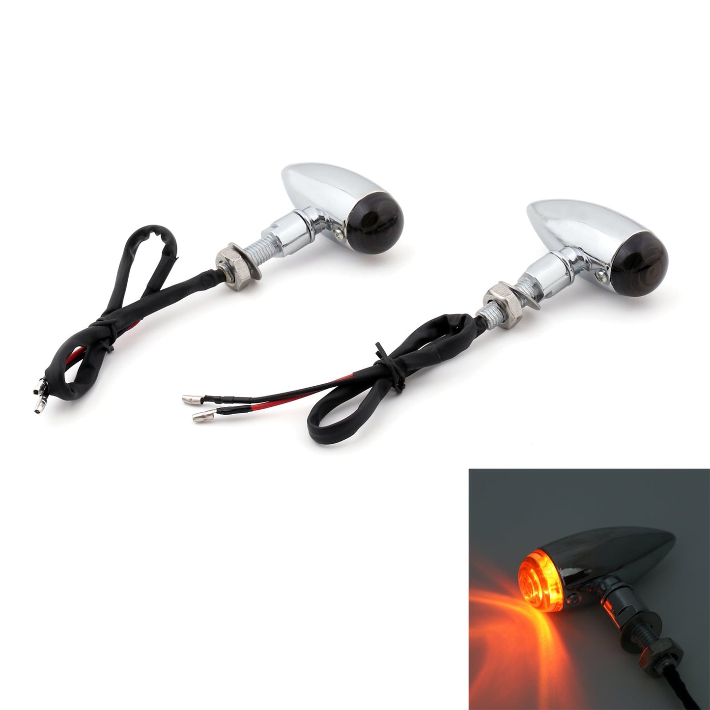 Harley Softail Dyna Sportster V-Rod 2Pcs Bullet Turn Signal Light