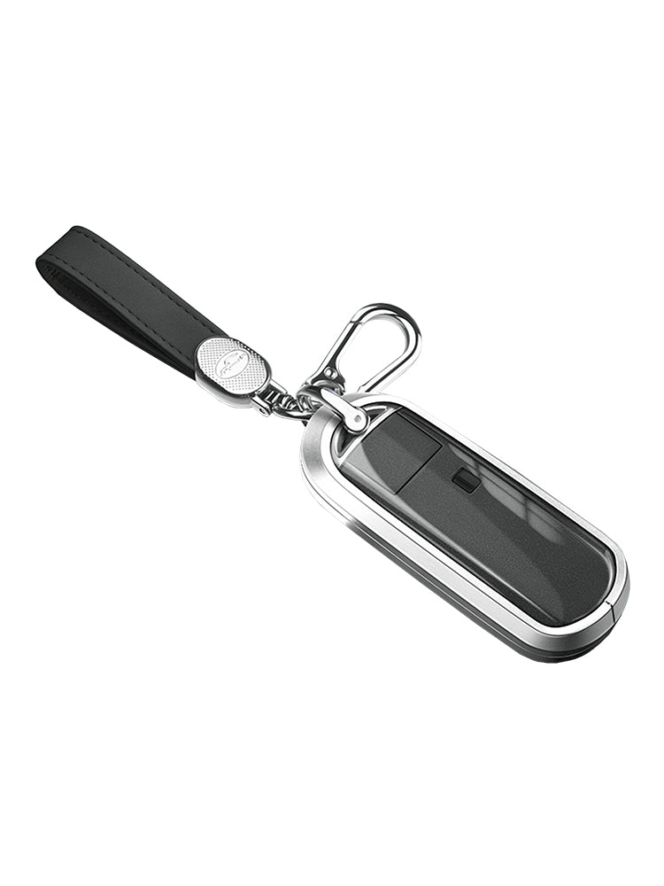 Aluminum Alloy TPU Silvery Car Key Case Cover With Buckle For Mazda CX-4 CX-5