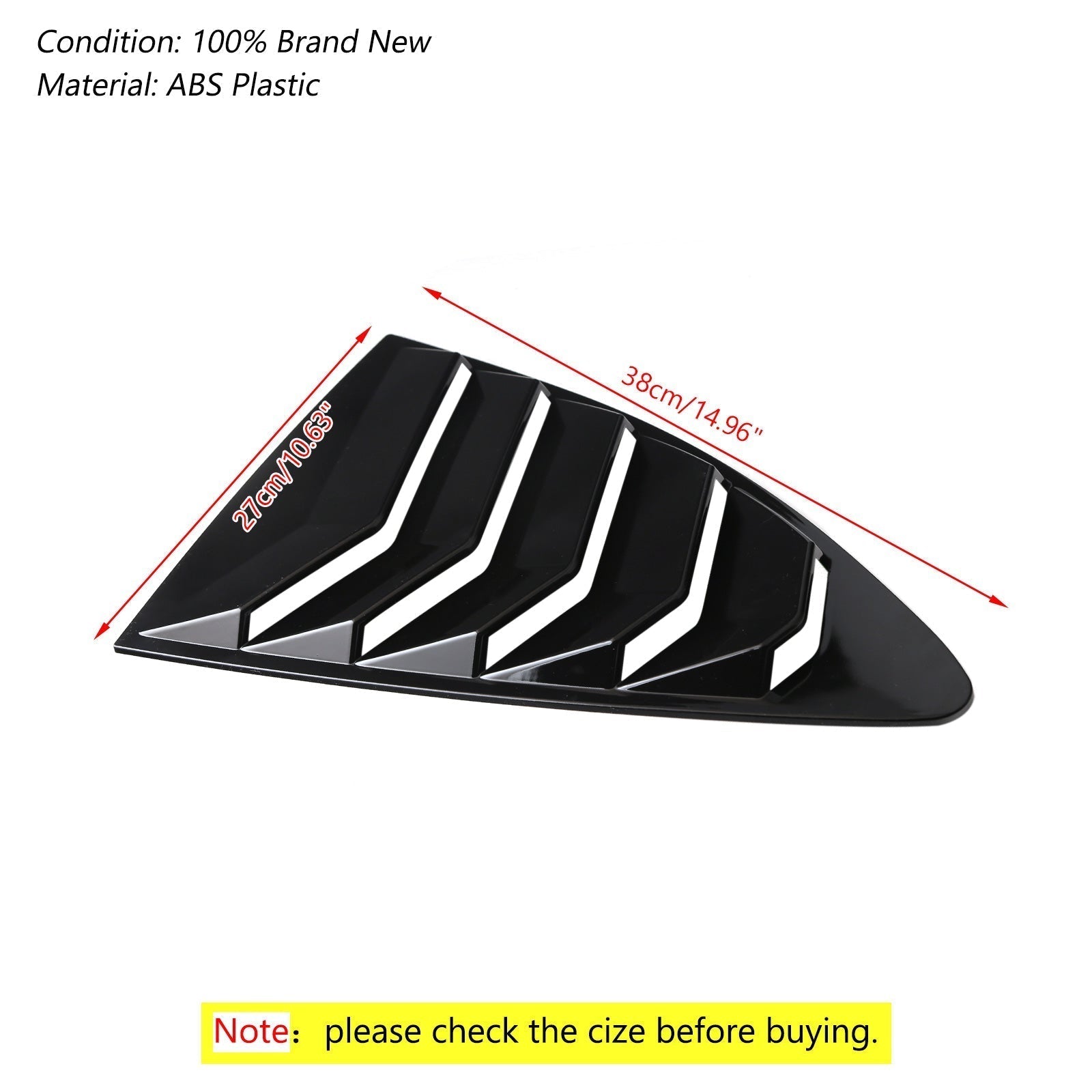 2013-2018 Scion FRS BRZ Toyota 86 GT86 Gloss Black Side Window Louver