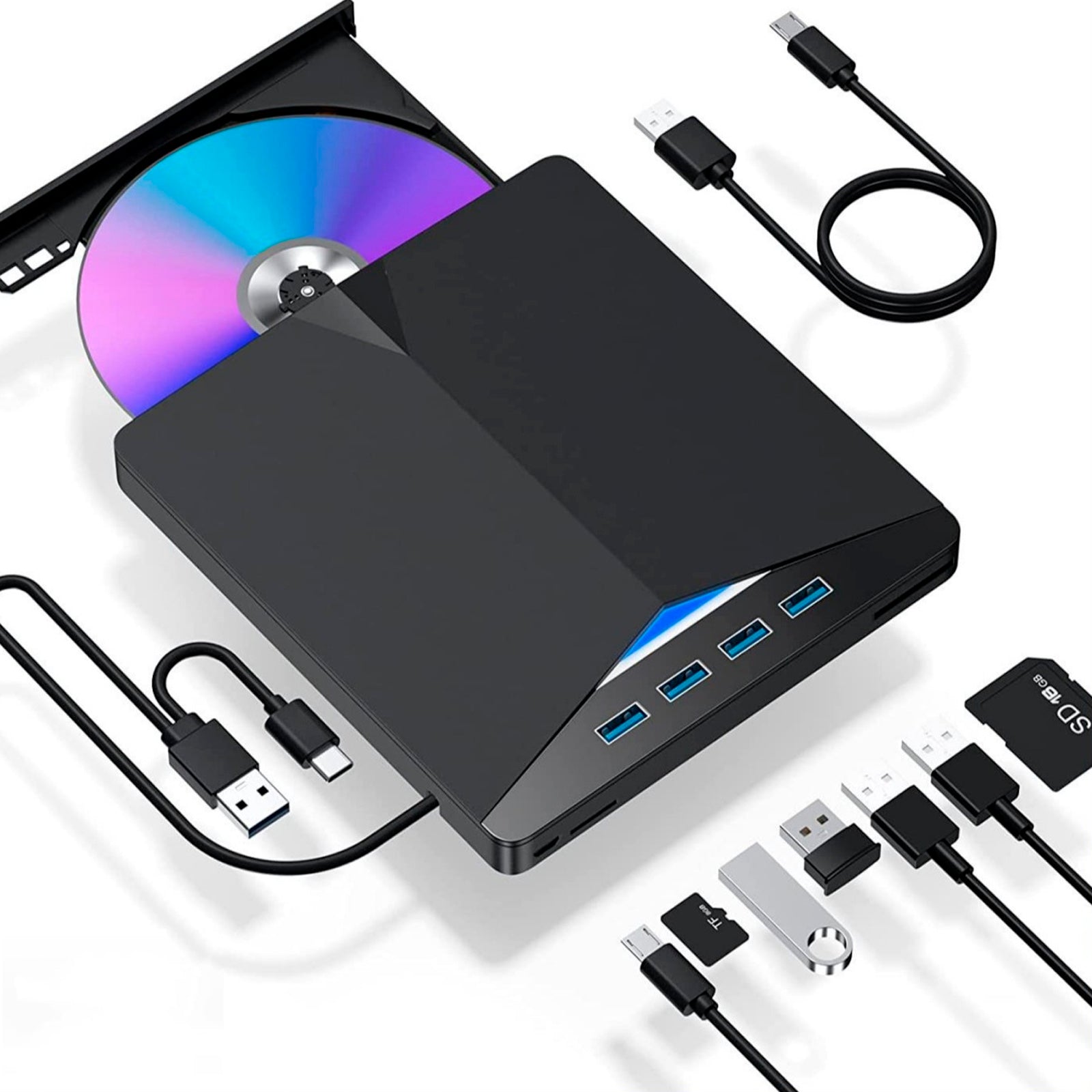 7 IN 1 BD Burner External USB 3.0 Player DVD CD 3D Recorder Drive Movie Player