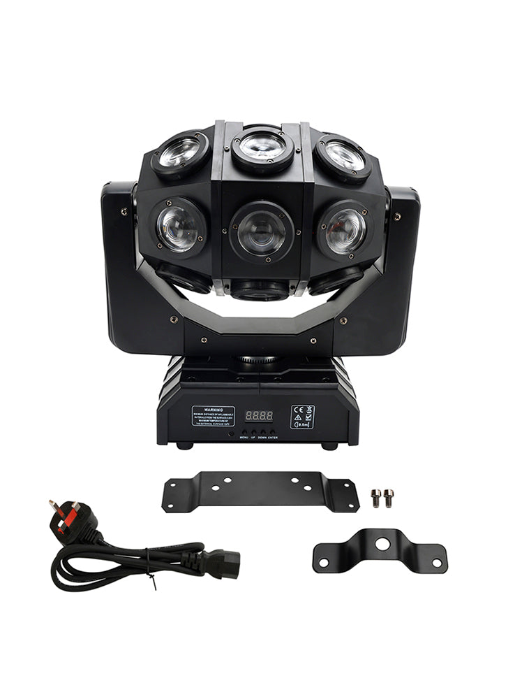 180W Moving Head 18 LED Rotating Beam DMX Stage Light RGBW DJ Disco Party Effect