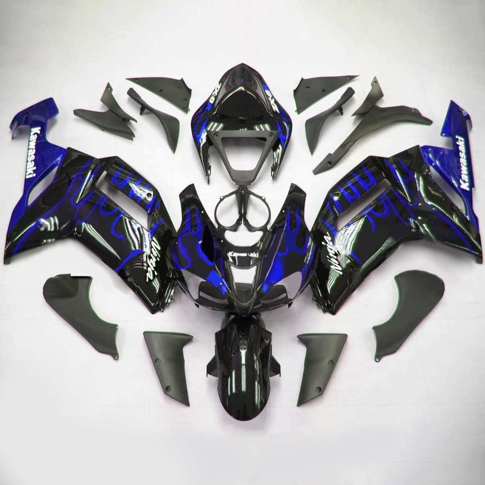 2007-2008 Kawasaki ZX6R 636 Amotopart Injection Fairing Kit Bodywork Plastic ABS #102