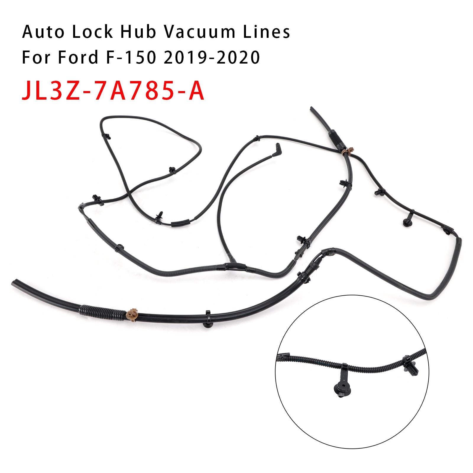 For Ford F-150 2019-2020 Auto Lock Hub Vacuum Lines Tube 4x4 4wd Front Axle JL3Z 7A785-A