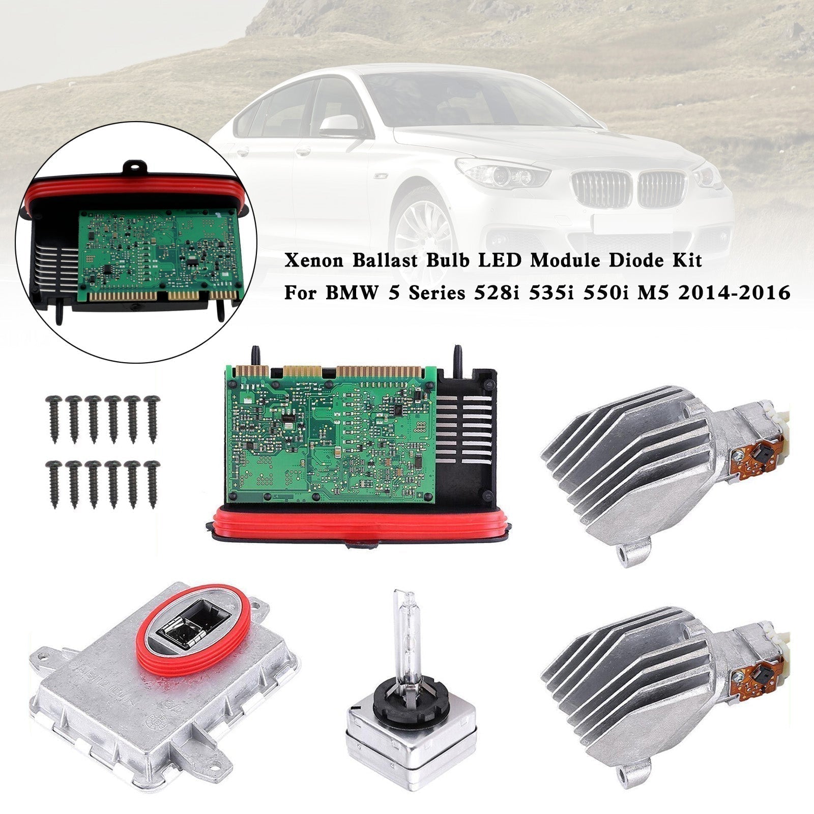 2014-2016 BMW M5 Xenon Ballast Bulb LED Module Diode Kit 63117355073