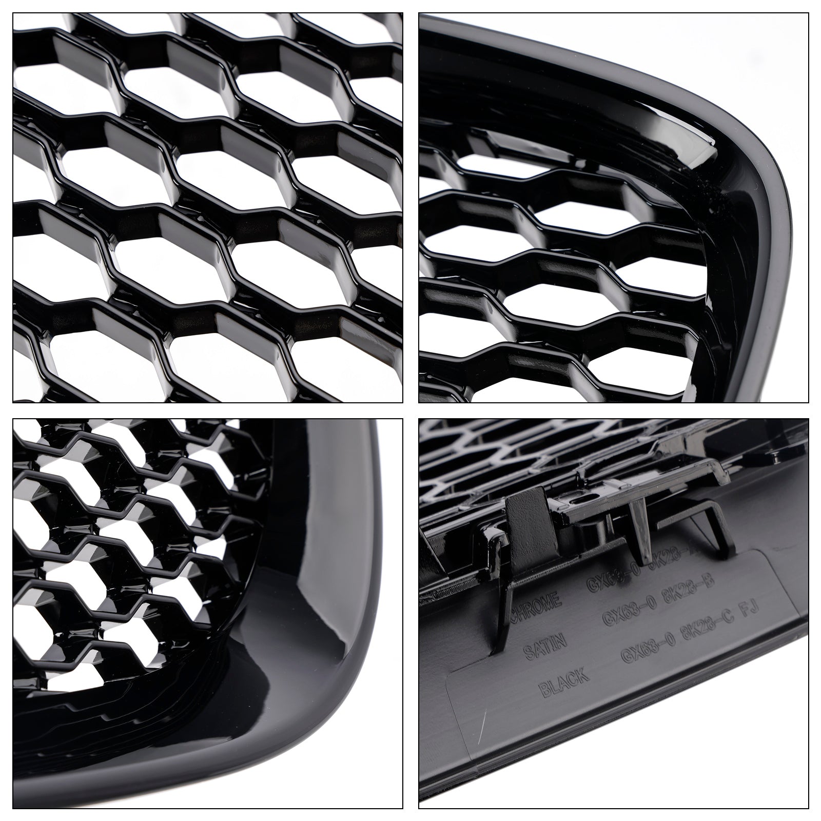Jaguar XF 2016-2019 XF-R Style Front Bumper Grill Grille Gloss Black