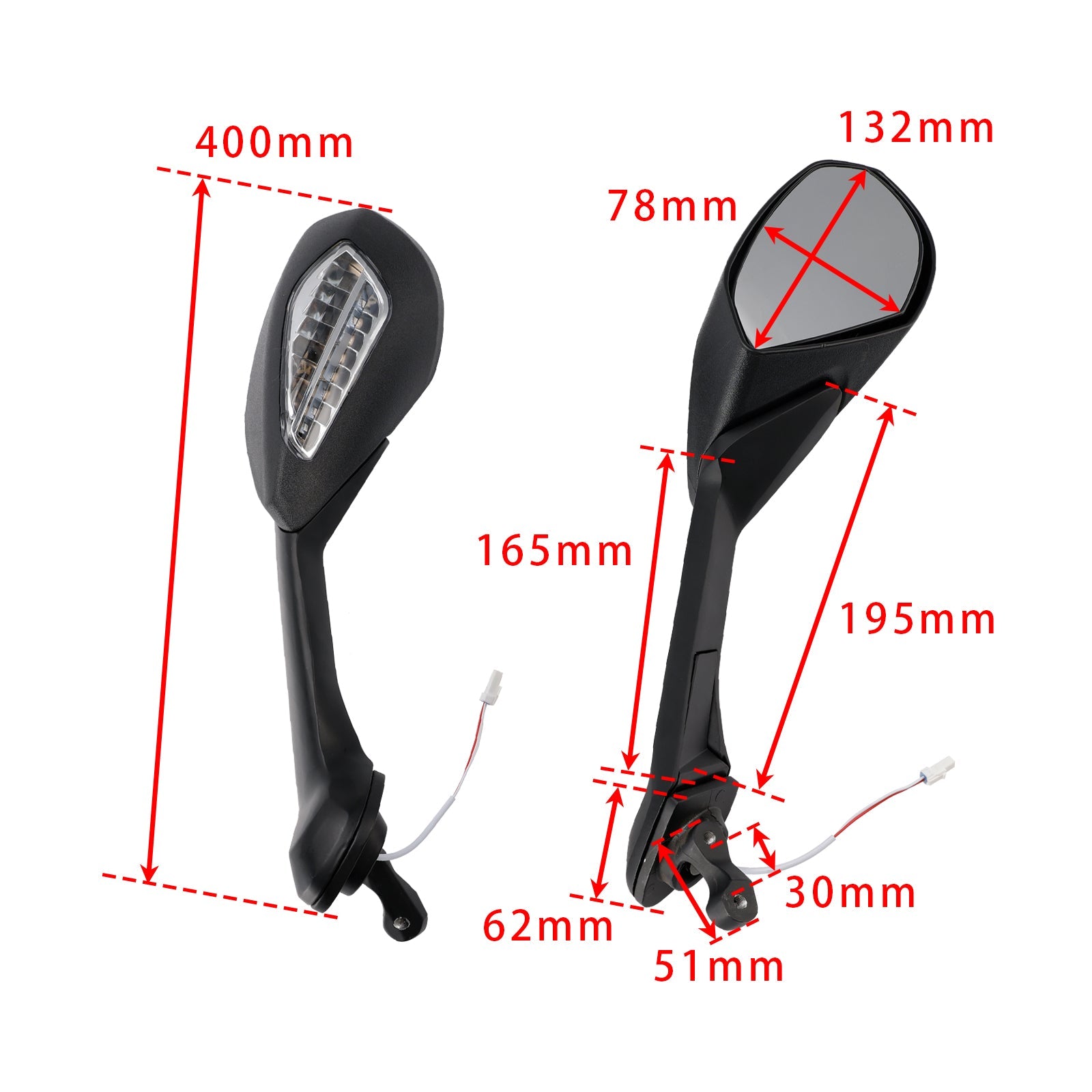 2017-2020 Ducati Supersport 939 S Rearview Mirrors with Indicator 523S0617A