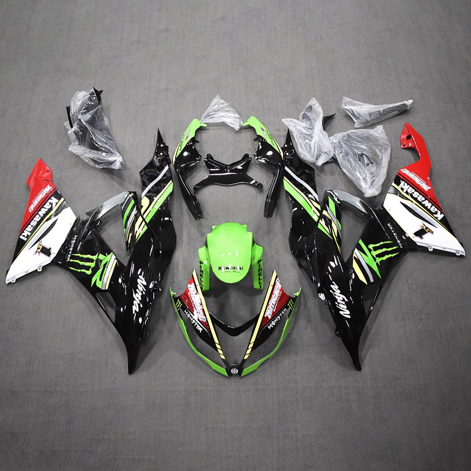 Injection Fairing Kit Bodywork Plastic ABS fit For Kawasaki ZX6R 636 2013-2018