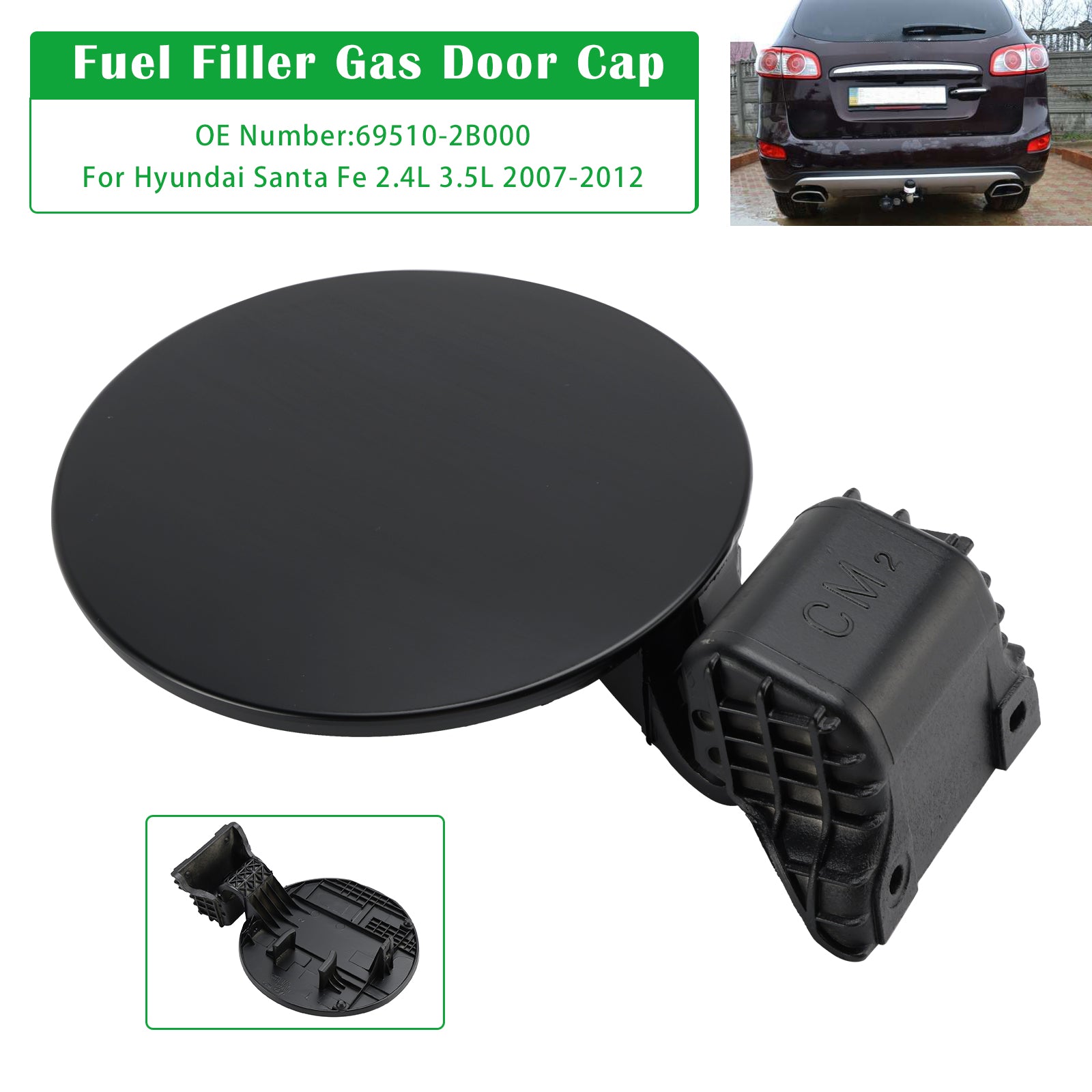 2007-2012 Hyundai Santa Fe 2.4L 3.5L Fuel Filler Gas Door Cap 69510-2B000