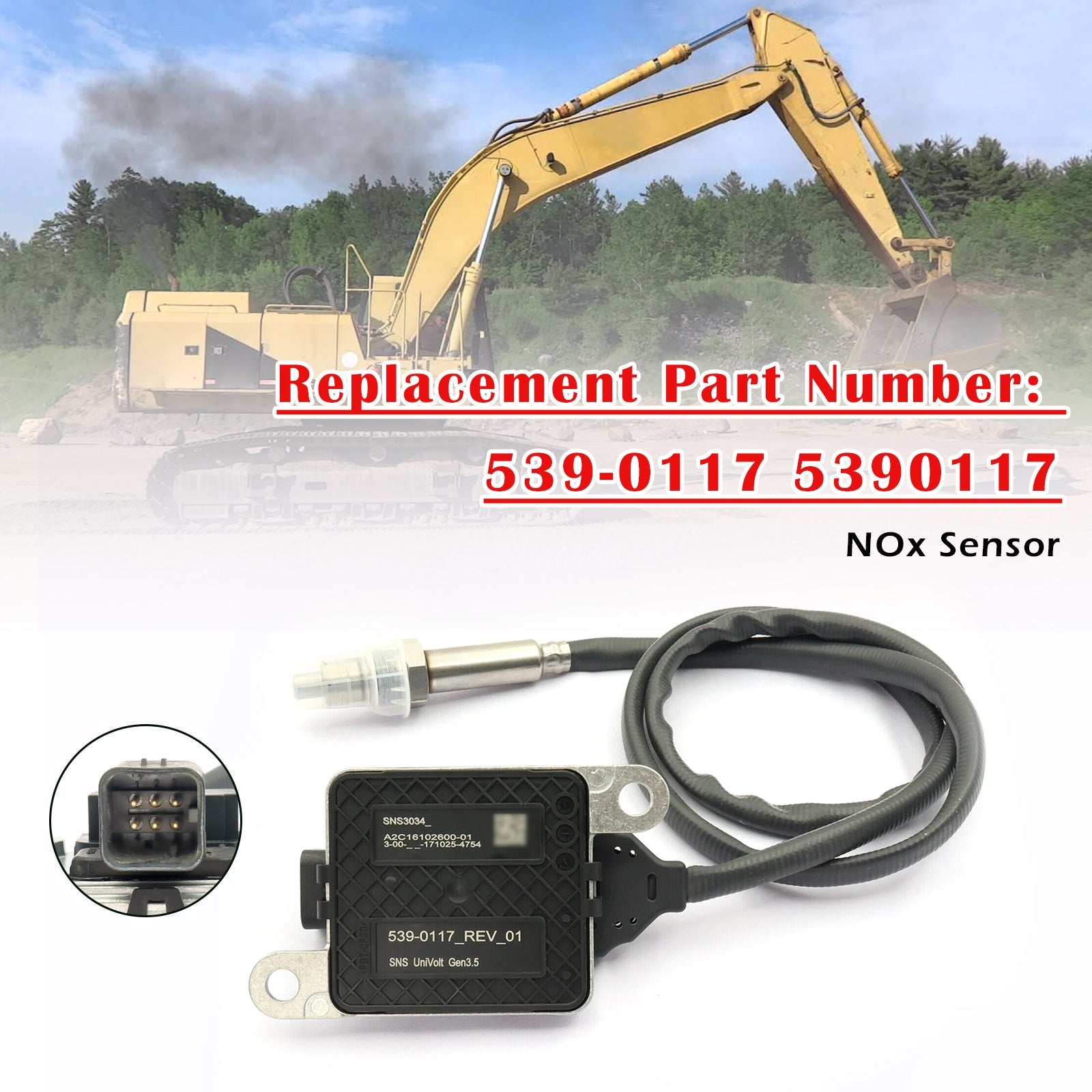 539-0117 5390117 Nitrogen Oxide Nox Sensor For CAT Caterpillar