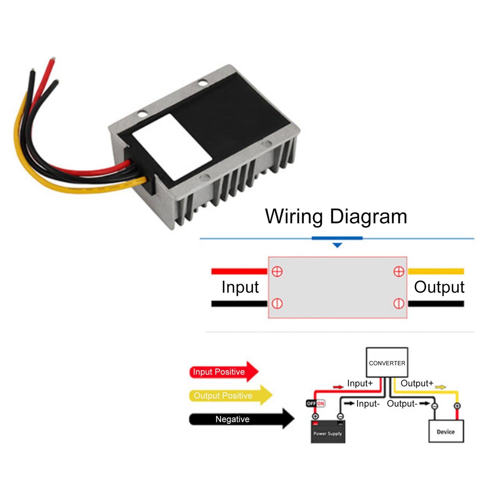 Waterproof DC 12V to 24V 360W 15A Step-Up Power Supply Converter Regulator