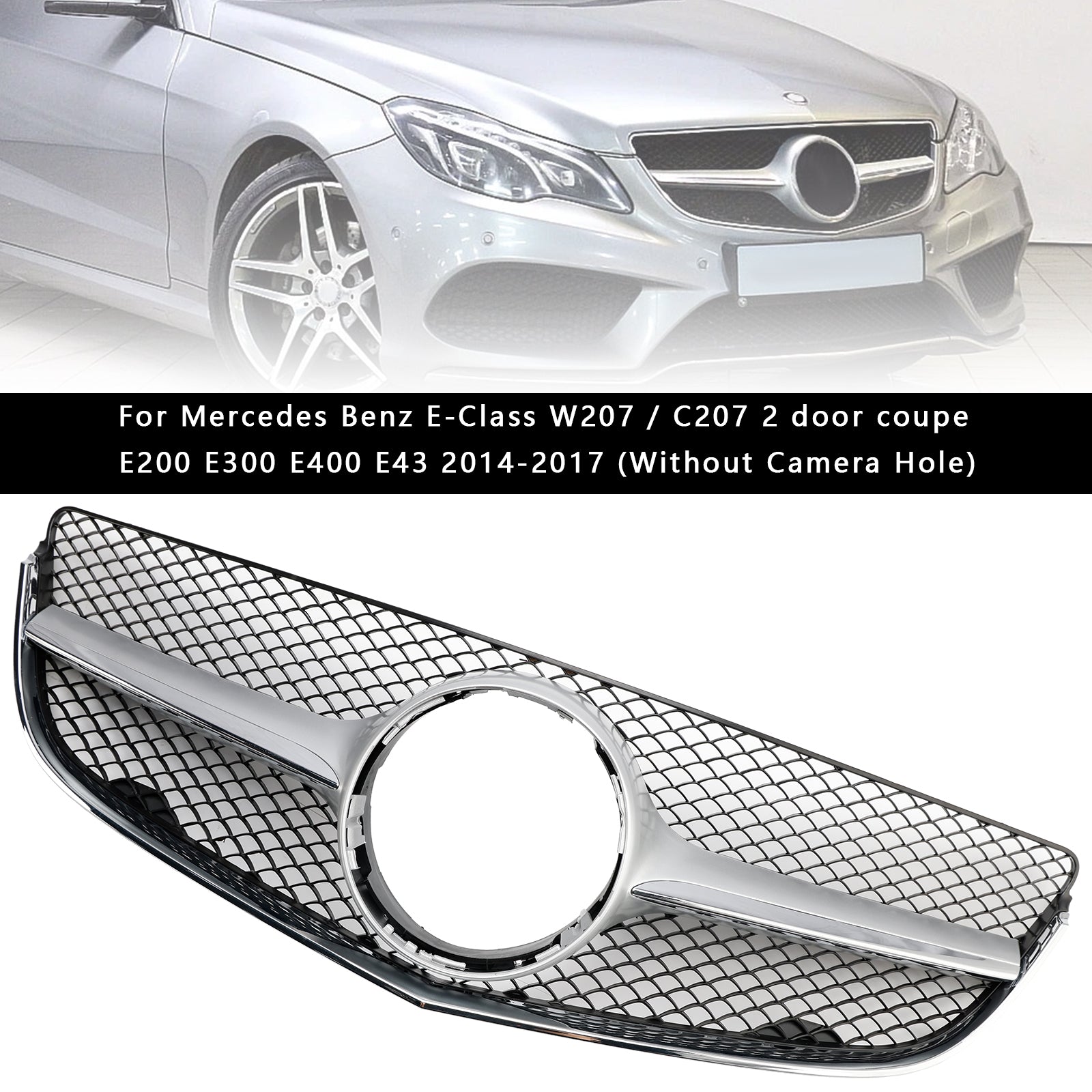 2014 2015 2016 2017 Mercedes Benz E-CLASS W207 Coupe Front Bumper Grill Grille