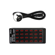 Multiple USB Desktop Chargers 24 Port 100W (20 A) Multi USB Charging Station UK Plug