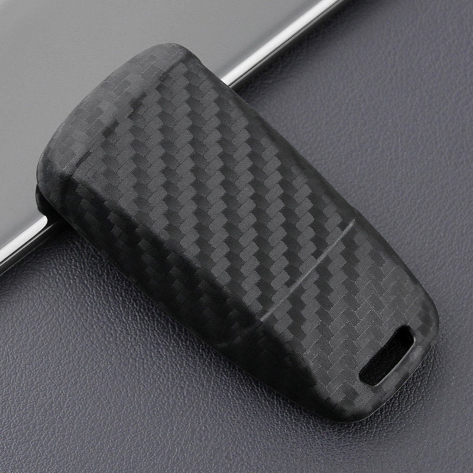 Leather Silicone Car Key Case Cover With Buckle For Audi