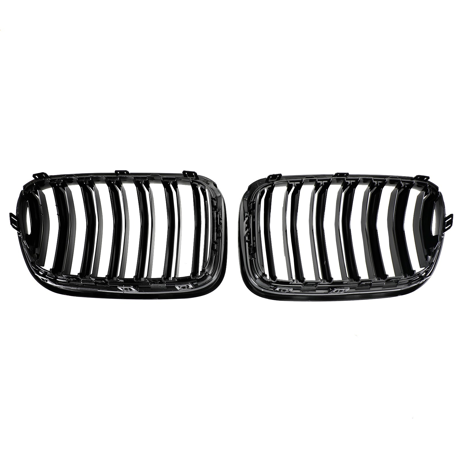 2011-2014 BMW X3 F25 Dual Line Gloss Black Front Bumper Kidney Grille Grill