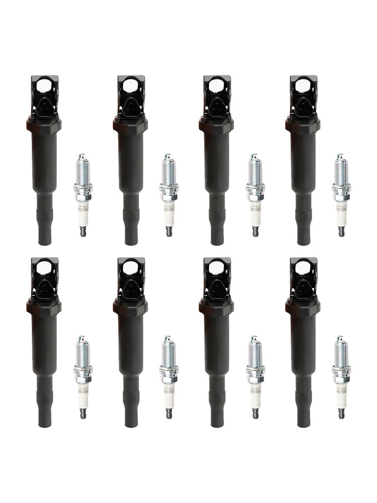 2012-2016 BMW 650i 4.4L V8 8X Ignition Coil +Spark Plugs UF592 0221504470