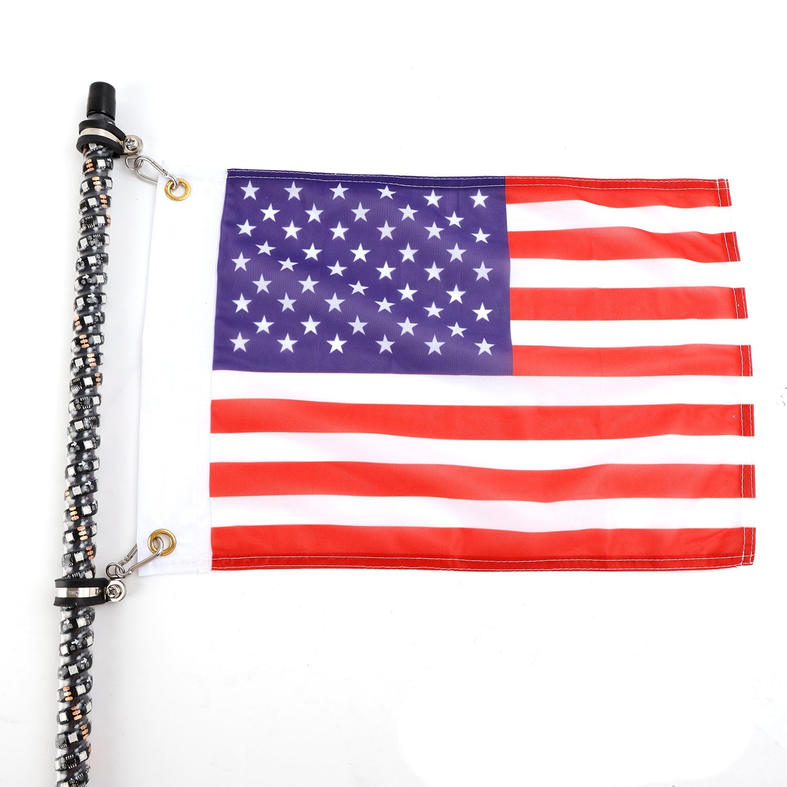Polaris RZR XP1K RZR 1000 RZR 900 2X 4ft RGB LED APP Whip Lights Antenna W/ Flag Remote Control Generic