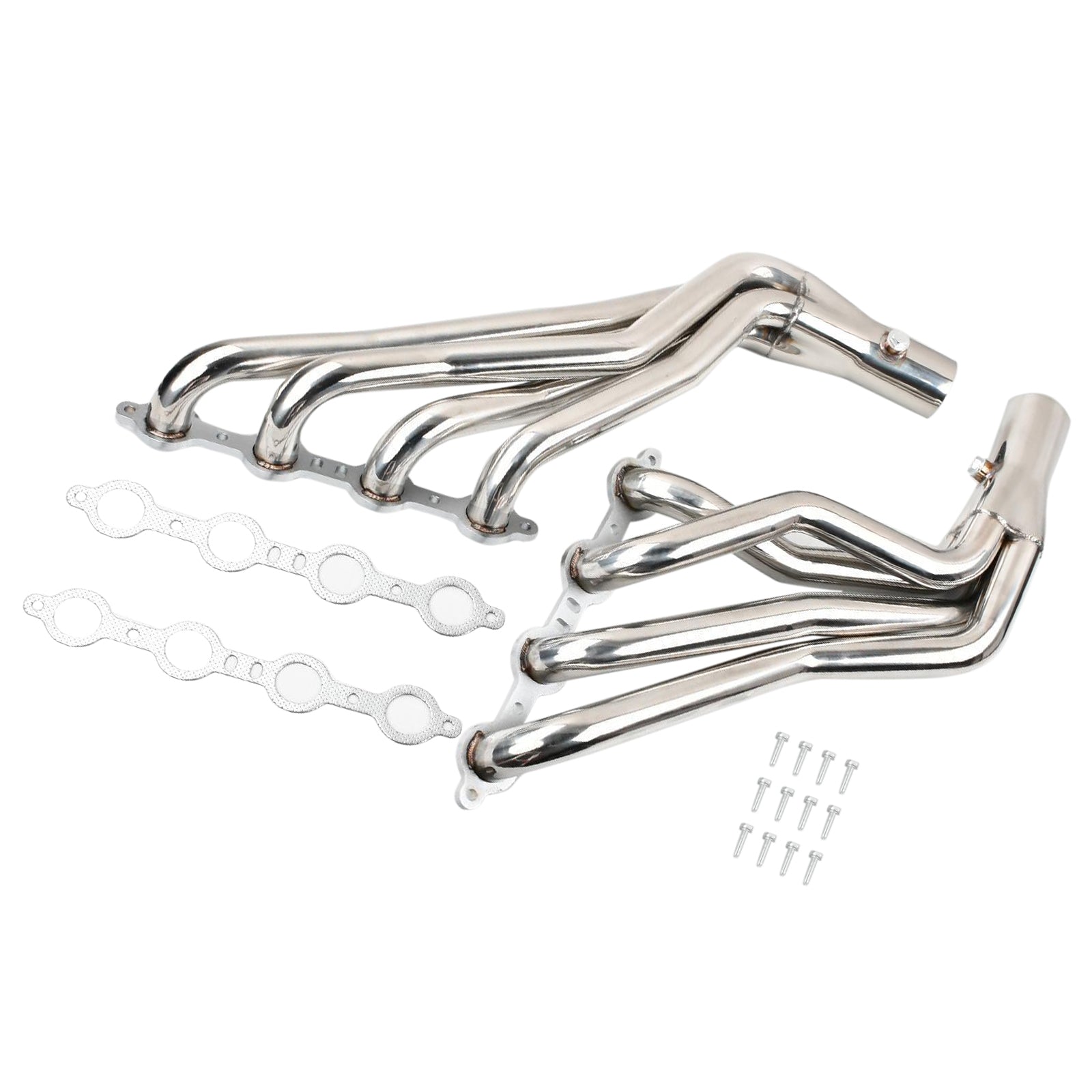 Exhaust Manifold Header Fit Chevy 1999-2006 1-3/4" GMC Sierra 4.8 5.3 6.0 V8